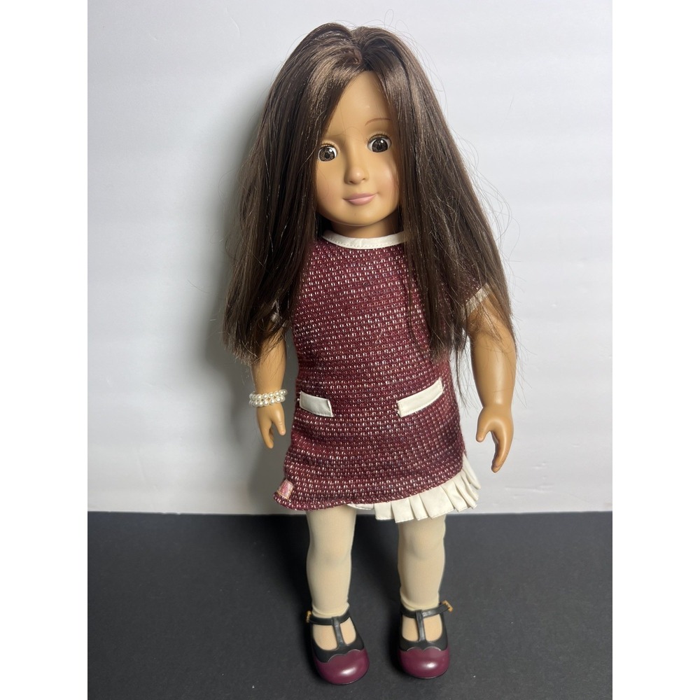 18 Inch Battat Our Generation Doll Long Brown Hair Brown Eyes OG Outfit